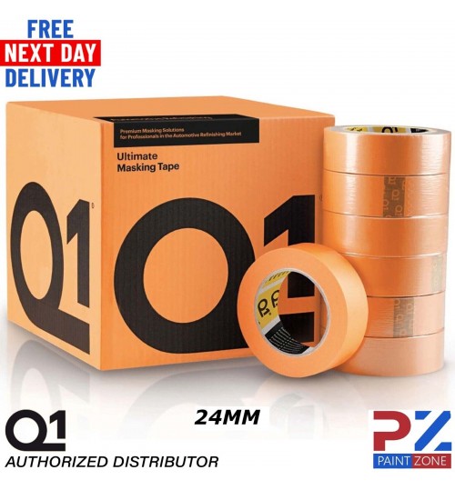 Q1 Orange Tape High Performance 120 Degree 24mm PAINTING AUTOMOTIVE Easy Tear